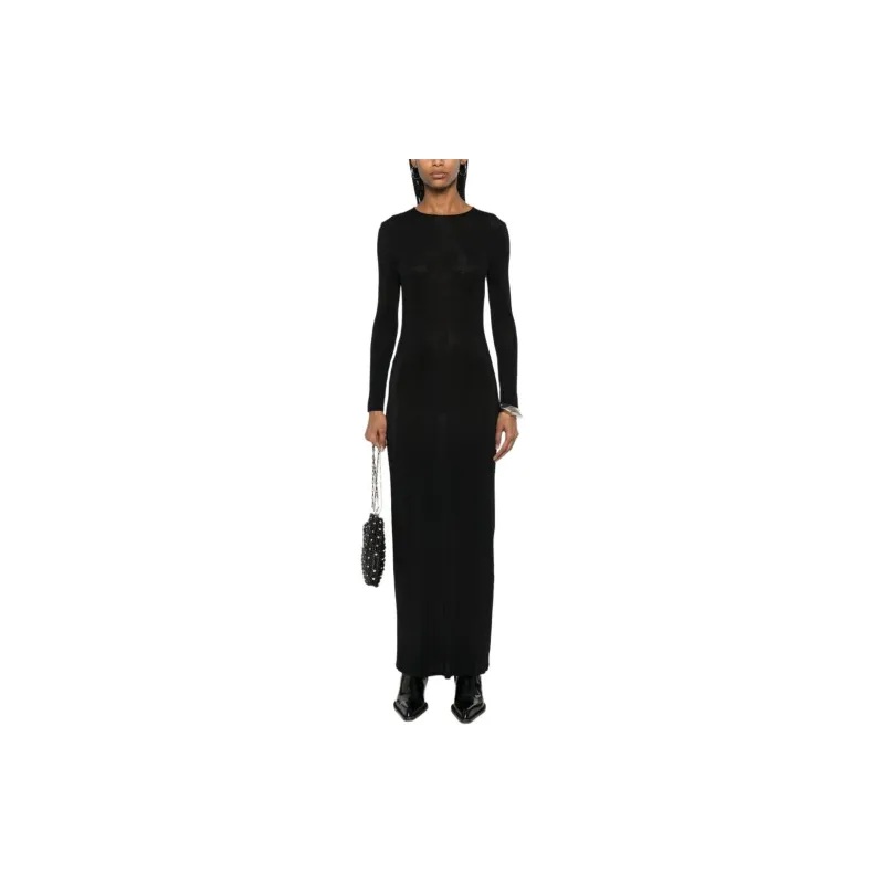 Paco Rabanne Low-black Midi Dress-2