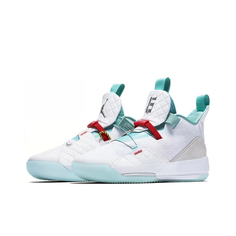 Jordan Air Jordan 33 Slip Resistant Cushioning Mid Top Children's Basketball Shoes Teenagers-2