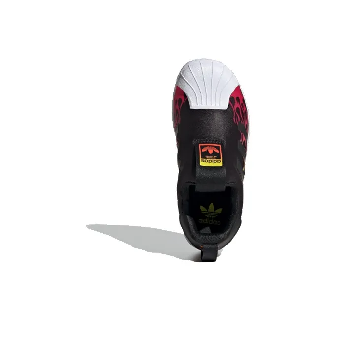 Adidas Originals 360 C Slip Resistant Cushioning Abrasion Resistant Low Top Skateboard Shoes Black Red Pre school-4