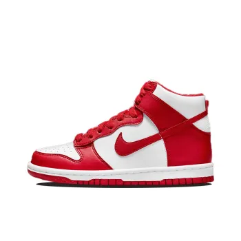 Nike Dunk High Championship White Red White Tongue Tag GS