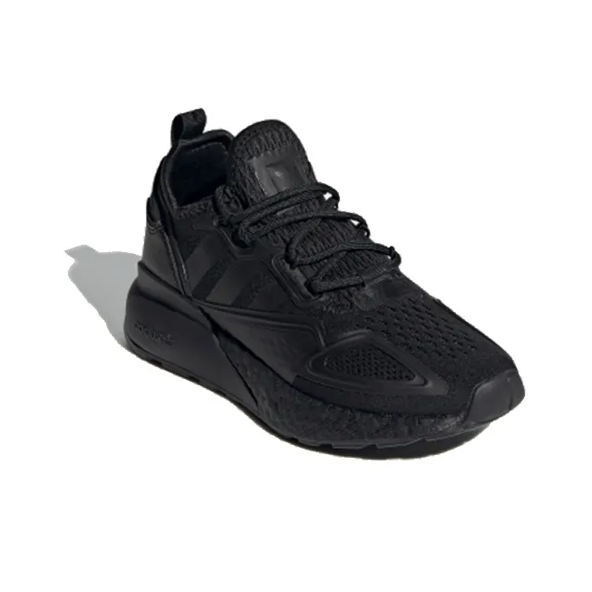 Adidas Originals ZX 2K Boost J Slip Resistant And Breathable Low Top Kids Lifestyle Shoes Black Teenagers-2
