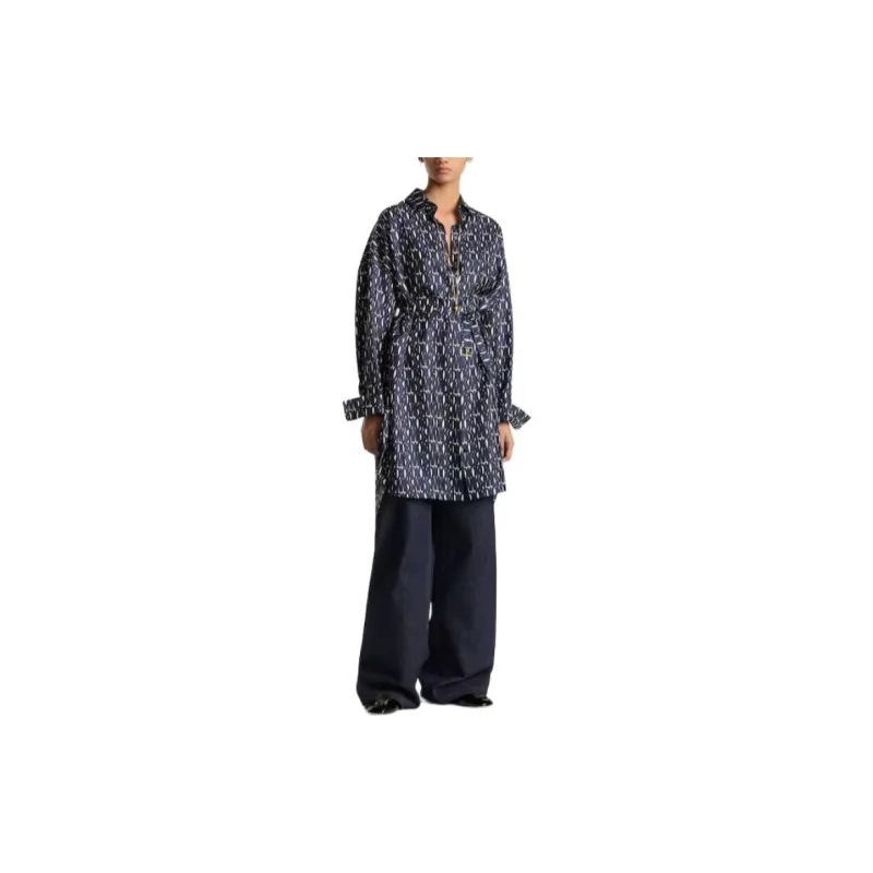 DIOR Long Sleeved Dress Women's Blue-2