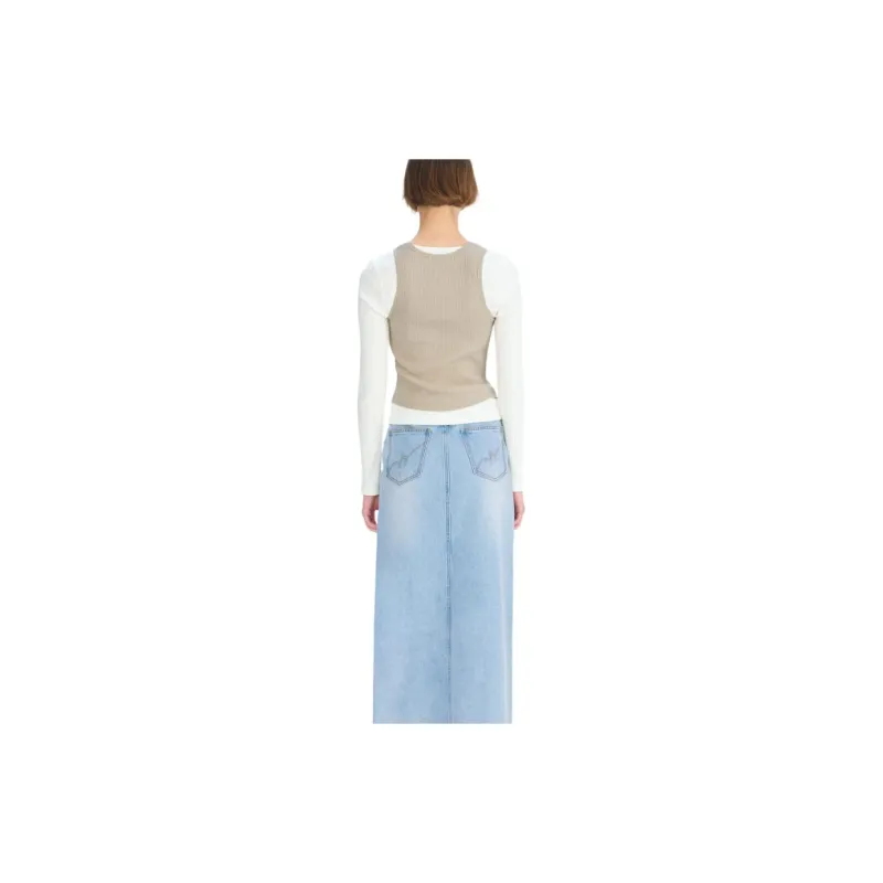 Marithe Francois Girbaud SS24 Casual Suit Women's Cream-4