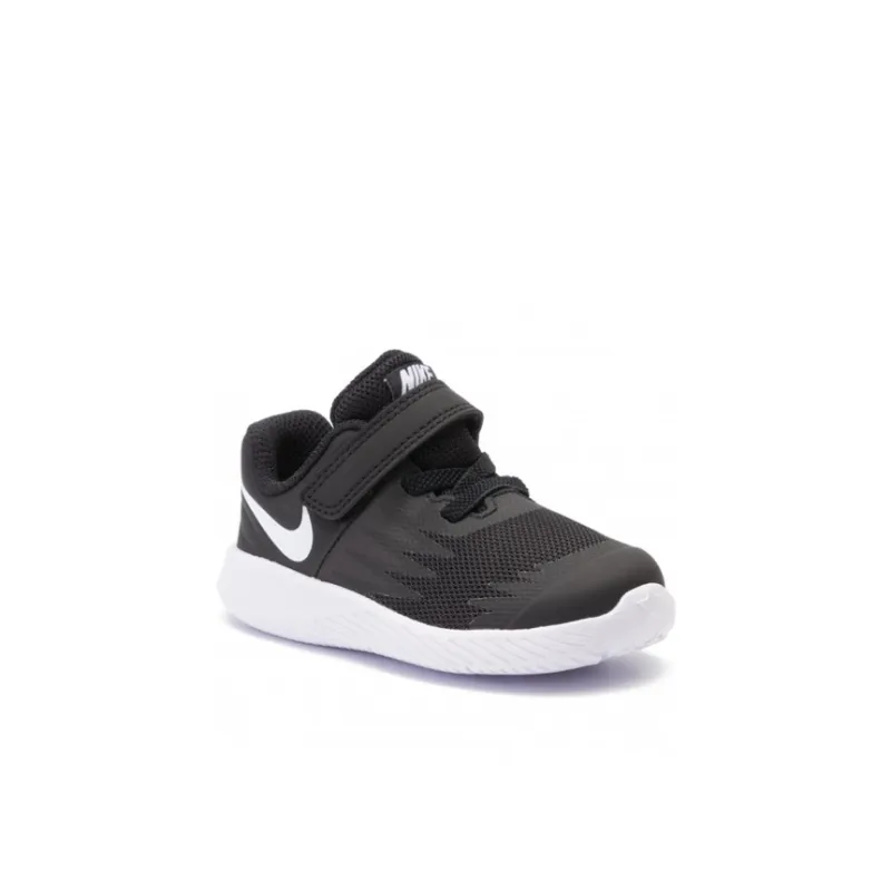 Nike Slip Resistant Shock Absorbers Low Top Running Shoes Black White Infant And Toddler-1