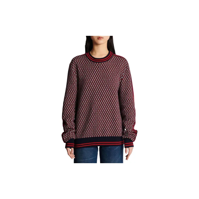 BALMAIN Cropped Monogrammed Knit Jumper-3