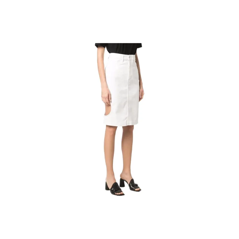 OFF WHITE Casual Long Skirts Women's White-3