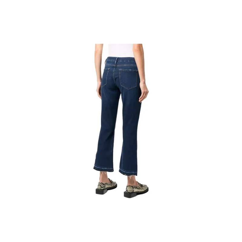 FRAME High-Rise Cropped Flared Jeans-2