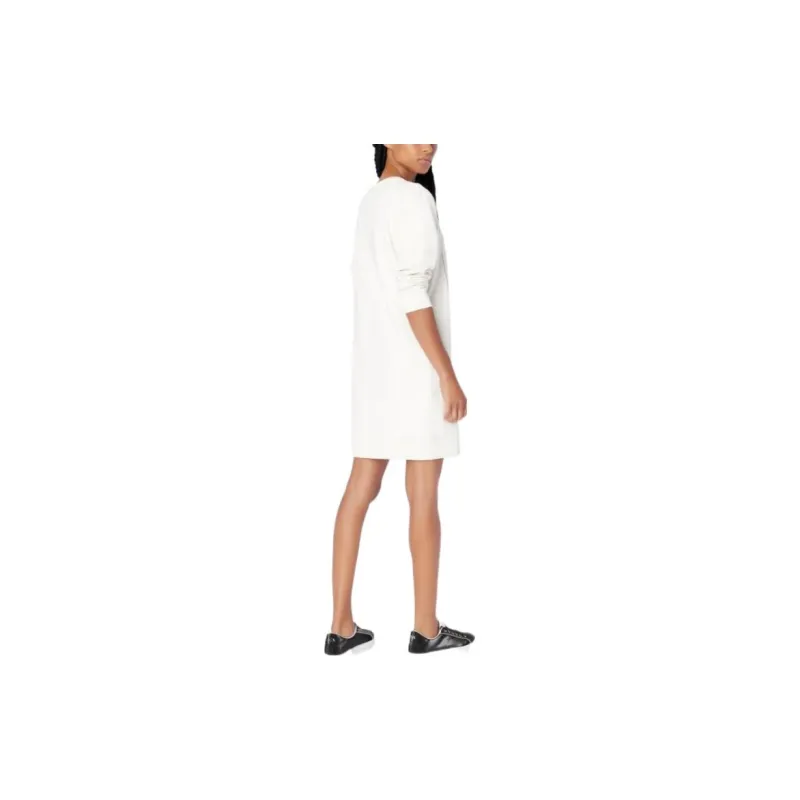 ARMANI EXCHANGE Long Sleeved Dresses Women's White-3