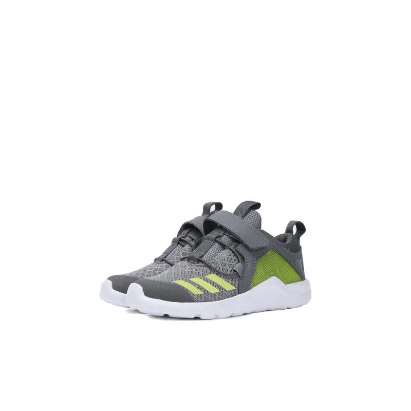 Adidas Rapidaflex El I Abrasion Resistant Low Top Toddler Shoes Gray Green Infant And Toddler-2