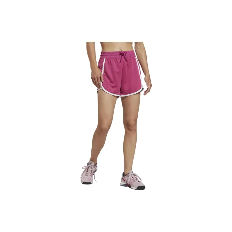 Reebok Workout Ready High-Rise Sports Shorts Women's Half-Proud Pink-1