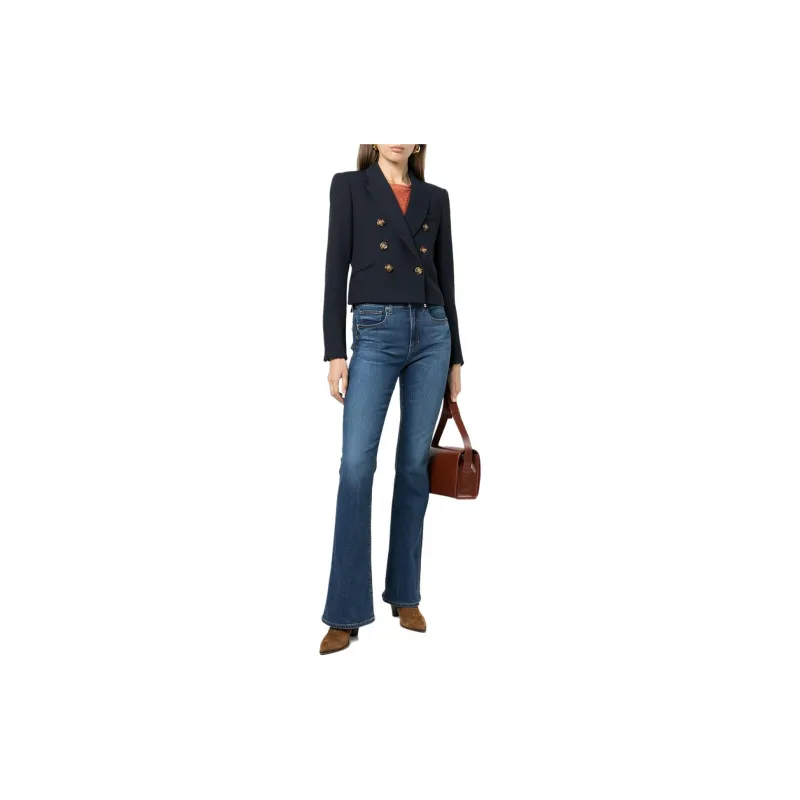 Veronica Beard Beverly High-Waist Skinny Flared Jeans-1