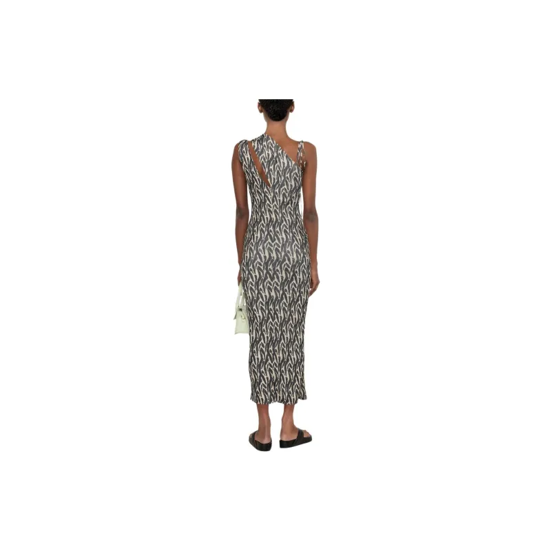 NANUSHKA Printed One shoulder Midi Dress-2