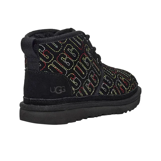 UGG Neumel 2 Boot Kids 'Graphic Stitch - Black'-4
