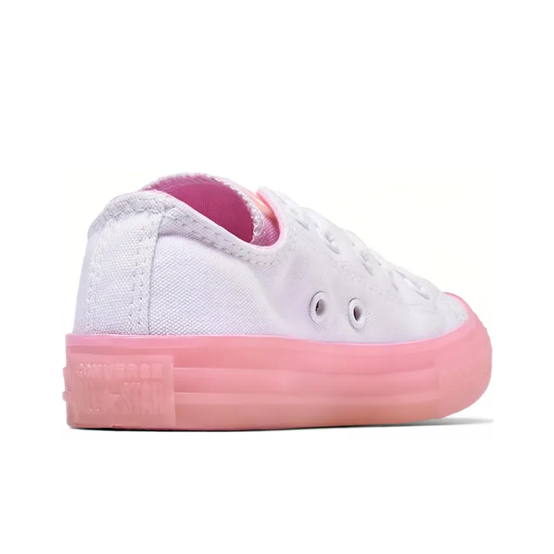 Converse Chuck Taylor All Star Anti Slip Wear Resistant Low Top Kids Canvas Shoes Pink White Teenagers-2