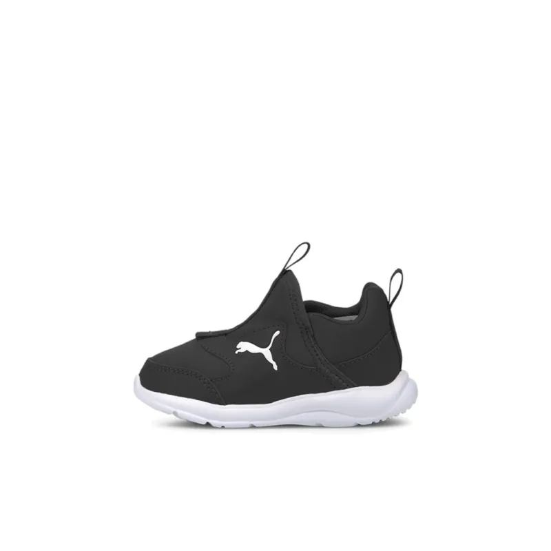 PUMA Fun Racer Cushioning, Wear Resistant Low Top Toddler Shoes Black White Infant And Toddler-0