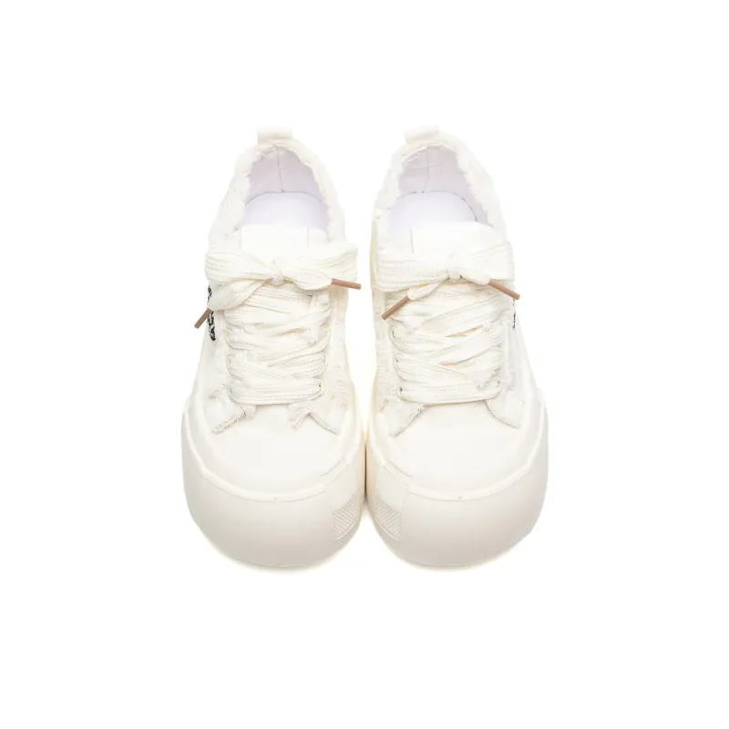 Anime Story Slip Resistant, Abrasion Resistant, Lightweight Low Top Skateboard Shoes Women's White-3