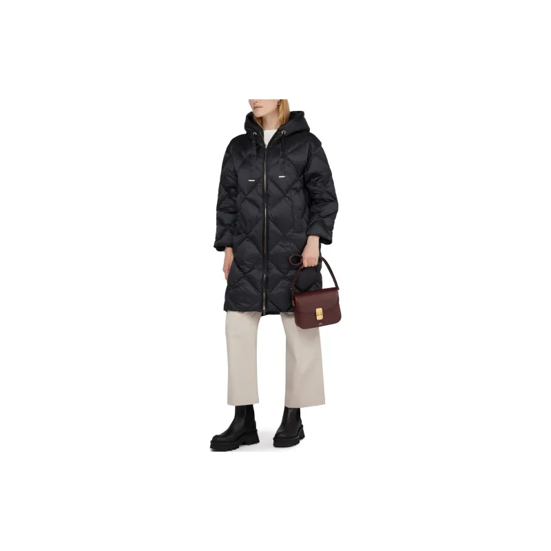 MaxMara Diamond-quilted Parka Coat-3