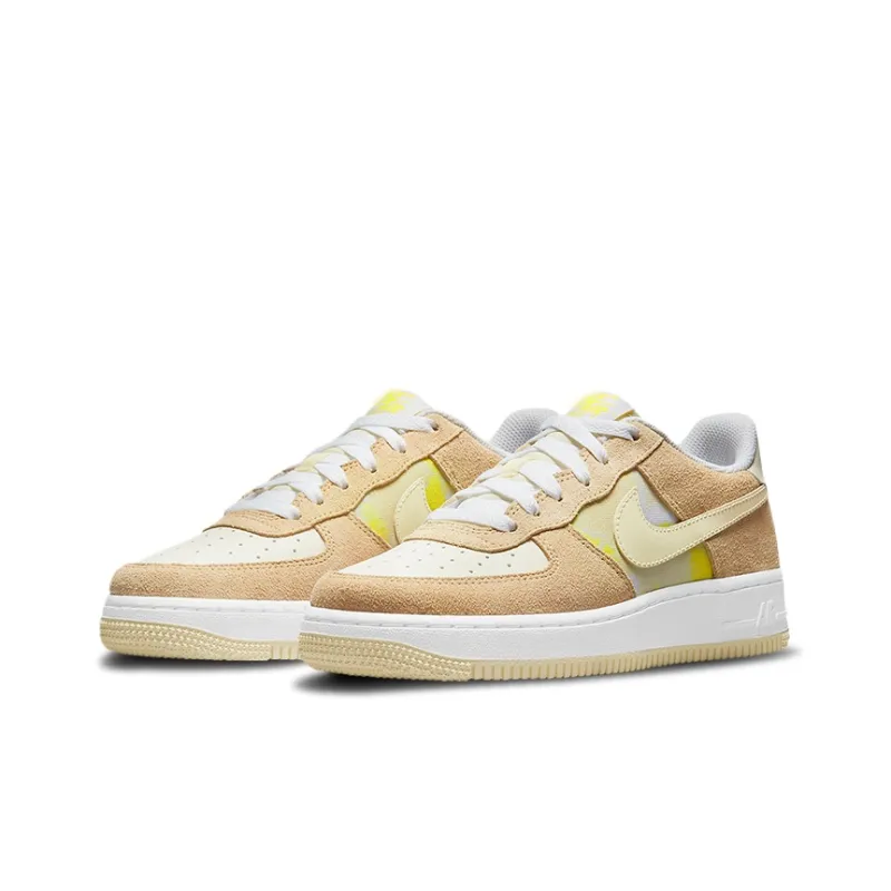 Nike Air Force 1 Lemon Drop Abrasion Resistant Low Top Kids' Skateboarding Shoes Lemon Candy Unisex-2