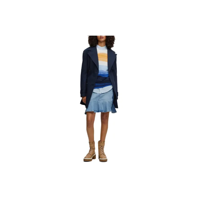 HUGO BOSS Trench Coat Women's Dark Blue-1