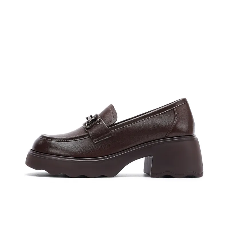 HARSON Loafers Women's Black/Coffee-3