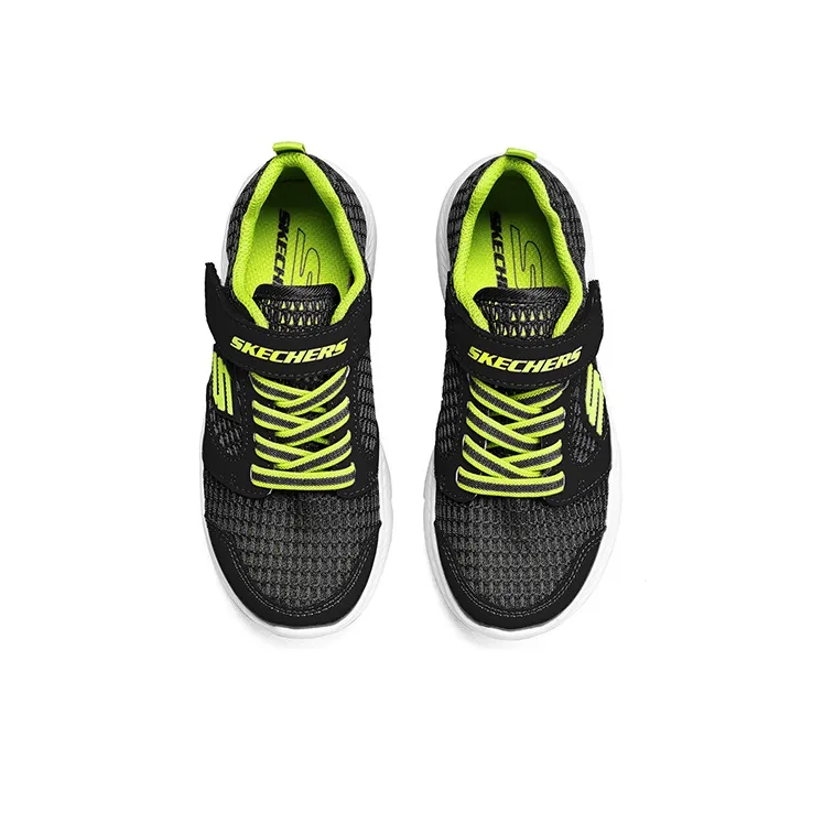 Skechers Go Run 400 Low Top Kids' Running Shoes Black Green Teenagers-3