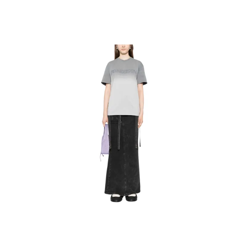 JW Anderson Logo embroidered Gradient T shirt-3
