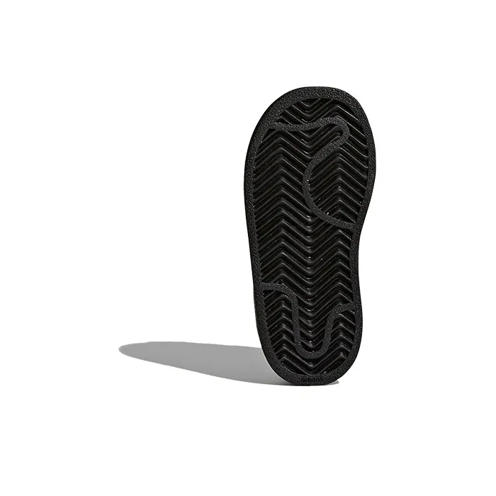 Adidas Originals Superstar Series Slip-Resistant Low-Top Skateboard Shoes Pure Black Infant And Toddler-5
