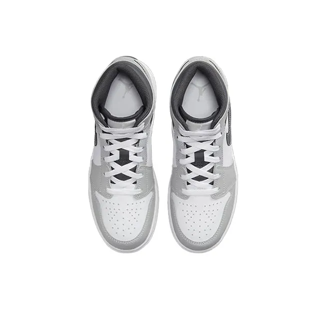 Jordan Kids Jordan 1 Mid "Light Smoke Grey" Sneakers-3