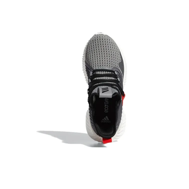 Adidas Alphabounce Instinct CC J Low Top Kids' Running Shoes Gray Red Teenagers-3