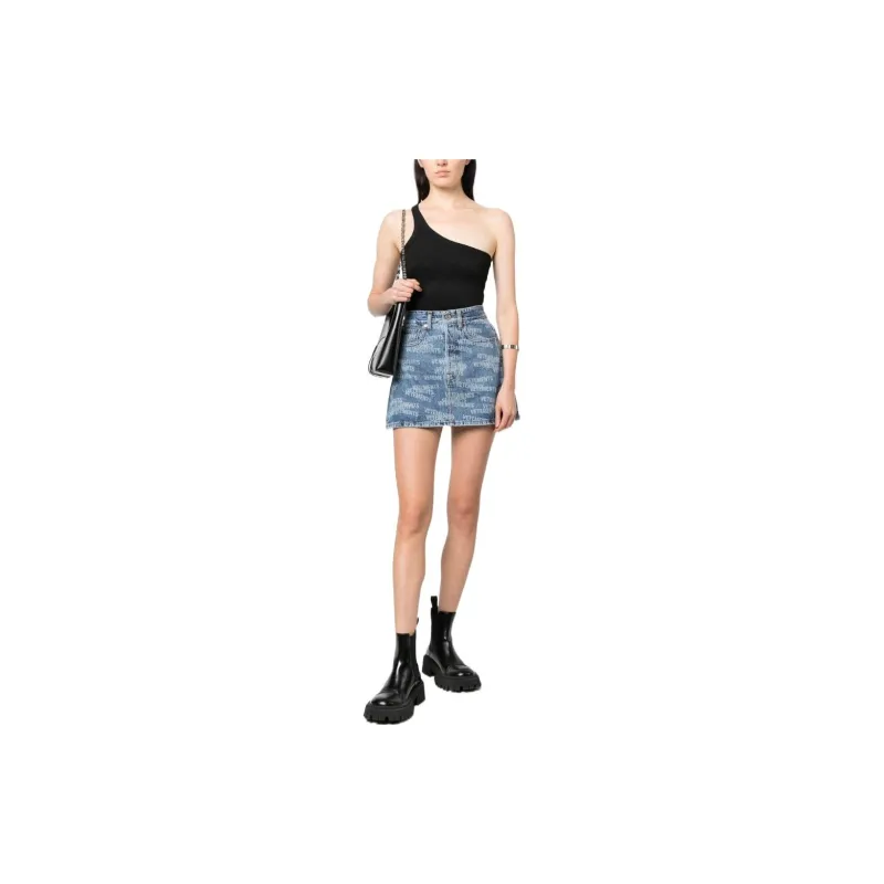 Vetements Logo-print Denim Skirt-1