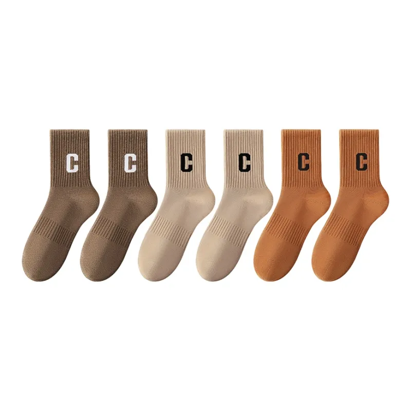 H YXIANG Mid Calf Socks Women's 6 Pack-2