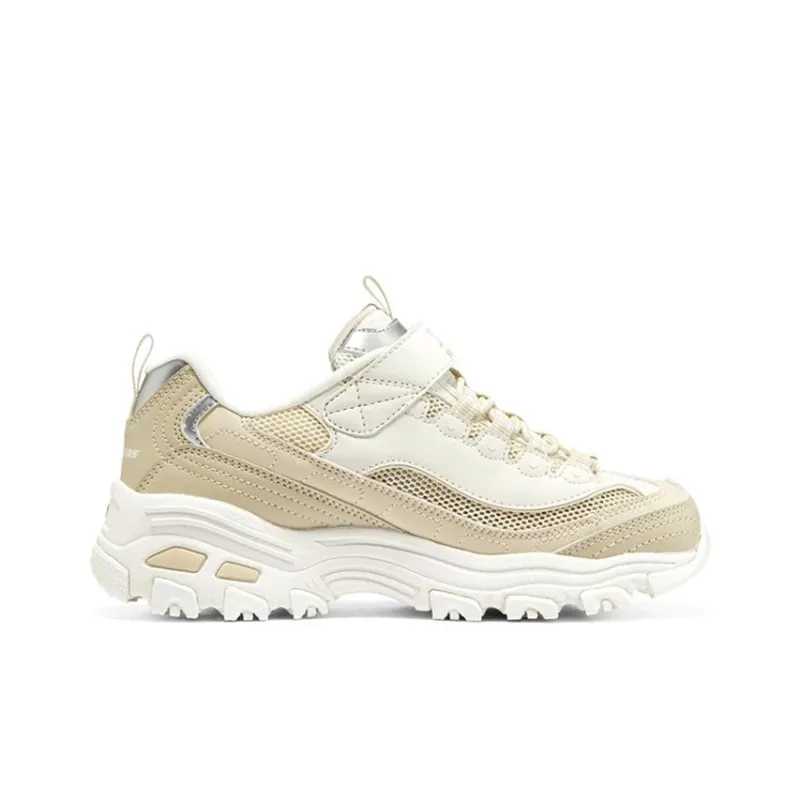 Skechers D'LITES Series Slip Resistant Cushioning Abrasion Resistant Lightweight White Teenagers-1