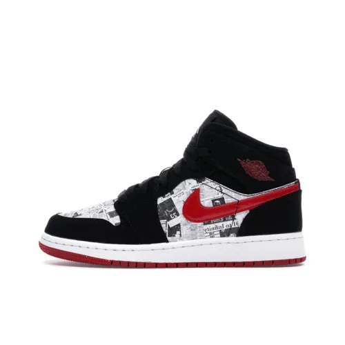 Jordan 1 Mid Newspaper Air Times GS