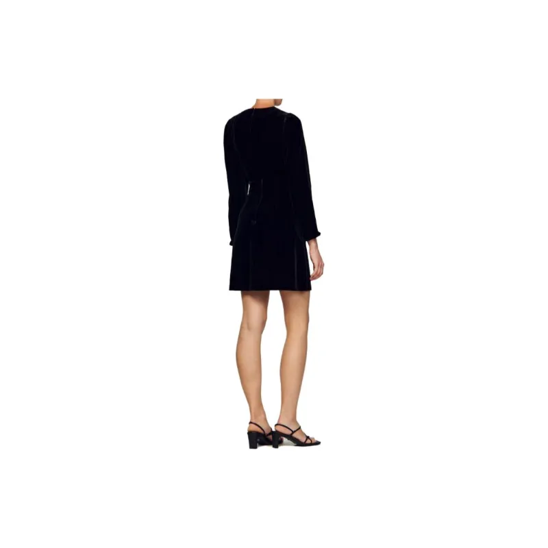 Sandro Long Sleeved Dresses Women's Black-1