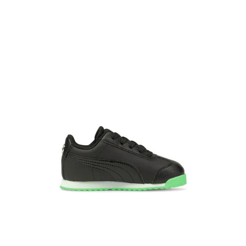 PUMA Mercedes Amg Petronas F1 Roma Anti-Slip Wear-Resistant Low-Top Toddler Shoes Black White Green Infant And Toddler-1