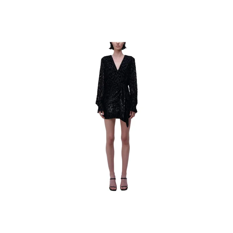 JONATHAN SIMKHAI Camryn V-neck Wrap Dress-1