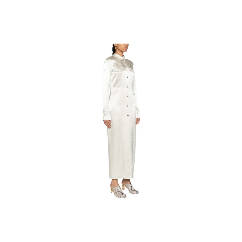 NANUSHKA Satin Shirt Maxi Dress-3