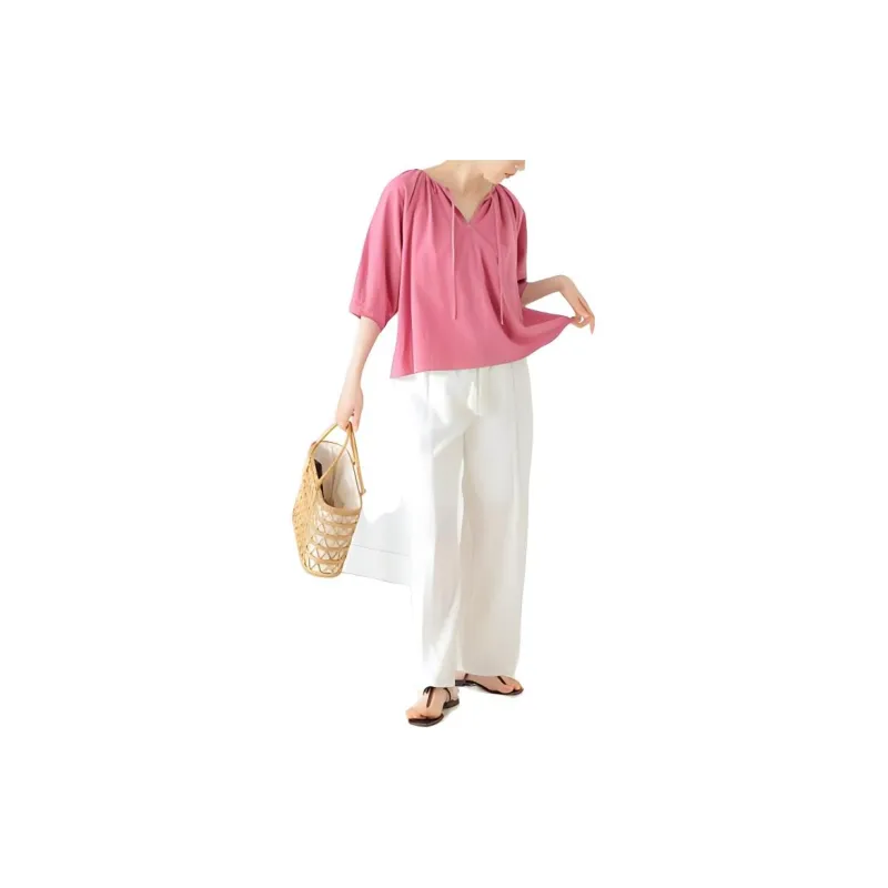 Beams Shirts Women's Pink-4