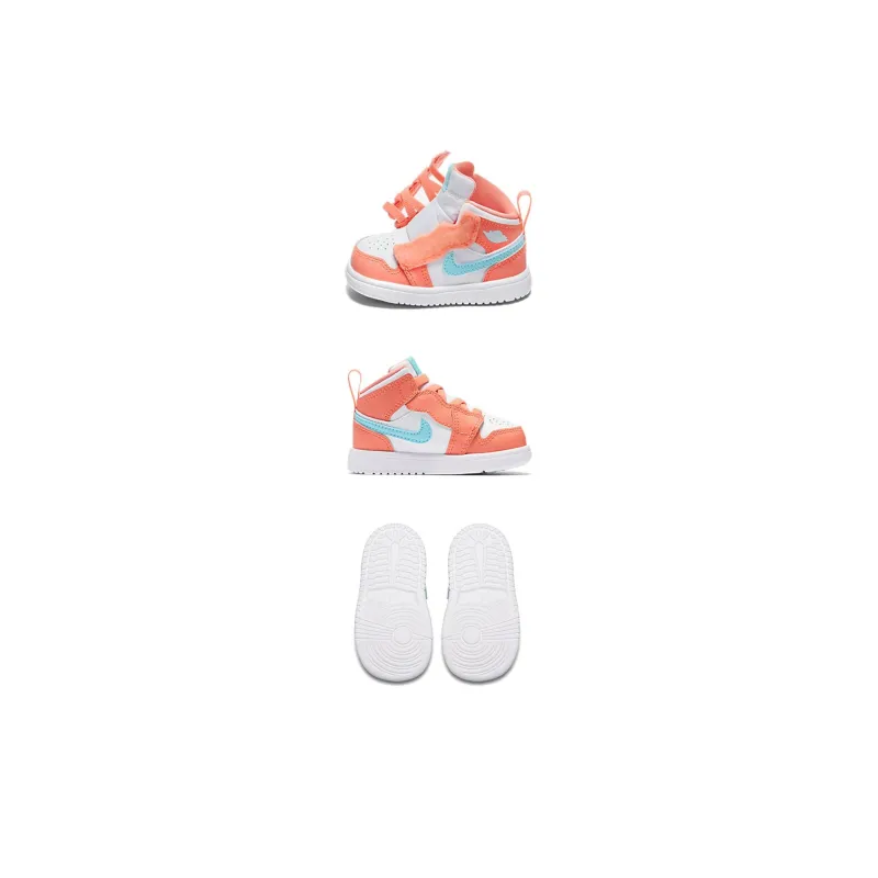 Jordan Air Jordan 1 Cushioning Support Mid Top Toddler Shoes Sweet Orange Ice Cream Infant And Toddler-3