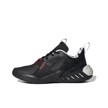 Adidas 4Uture Low Top Kids' Running Shoes Black White Red Teenagers