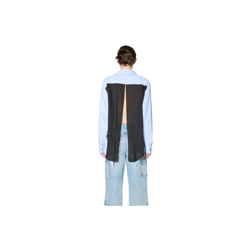 OUR LEGACY Contrast Striped Cotton Shirt-4