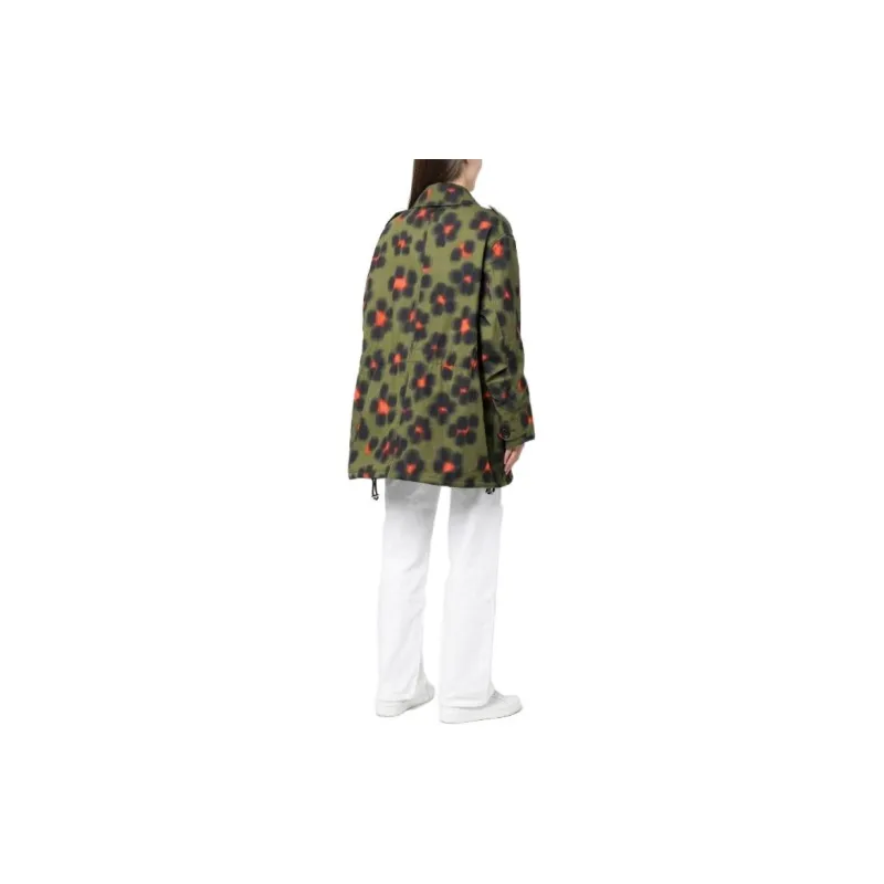 KENZO Floral print Short Raincoat-2