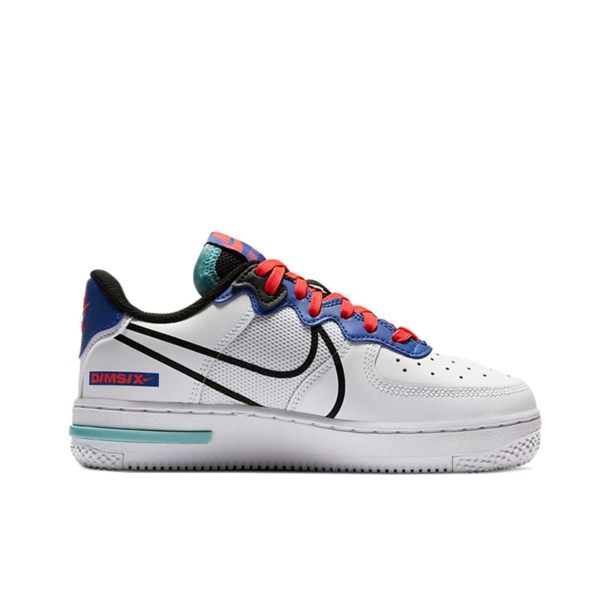 スニーカー Nike Air Force 1 Low React White Astronomy Blue LaserCrimson Nike-Air-Force-1-Low-React-