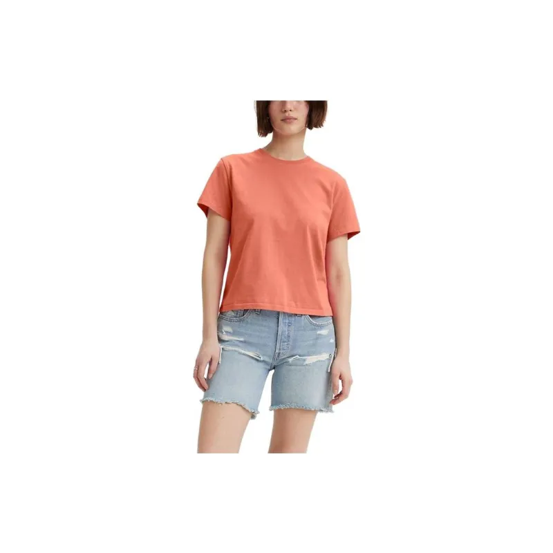 Levis T-Shirts Women's Orange Red-1