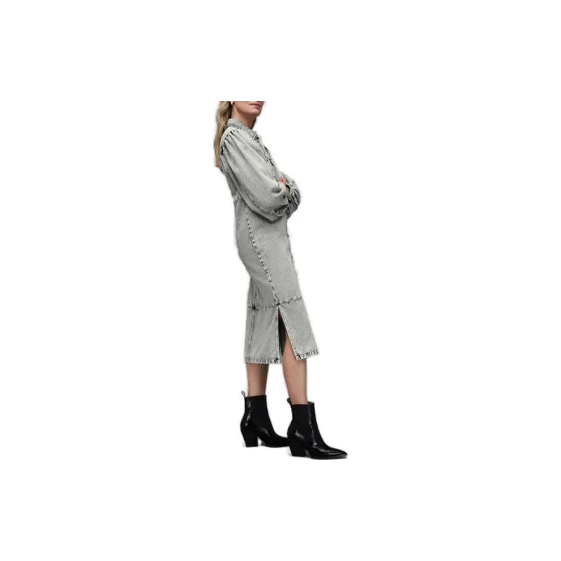 ALLSAINTS Long-Sleeved Dresses Women's Snow Gray-1
