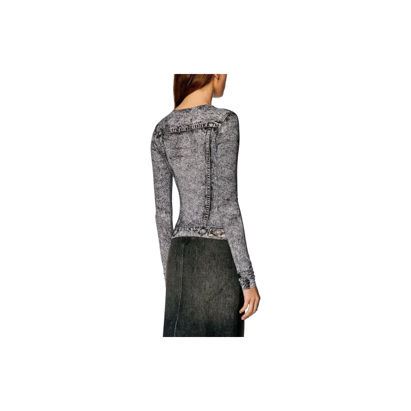 DIESEL SS24 Denim Jacket Women's Gray-2