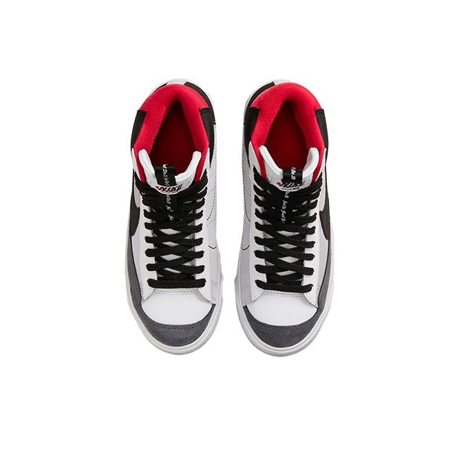 Nike Blazer Mid 77 SE GS Dance - White Black Red - POIZON Nike Blazer Mid 77 SE GS Dance - White Black Red - POIZON