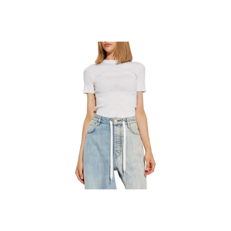 Balenciaga Bb Pointelle knit T shirt-1