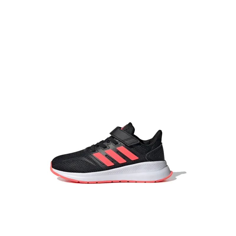 Adidas Neo Runfalcon 1.0 Breathable Low Top Running Shoes Black Red Children Aged 3 7 Years Old-0