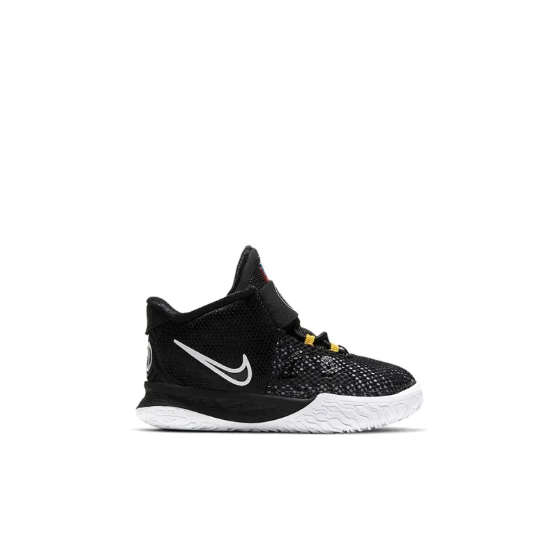 Nike Kyrie 7 Mid Top Basketball Shoes Black White Infant And Toddler-1